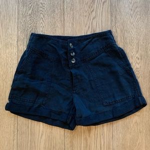 Aerie Linen Button Shorts